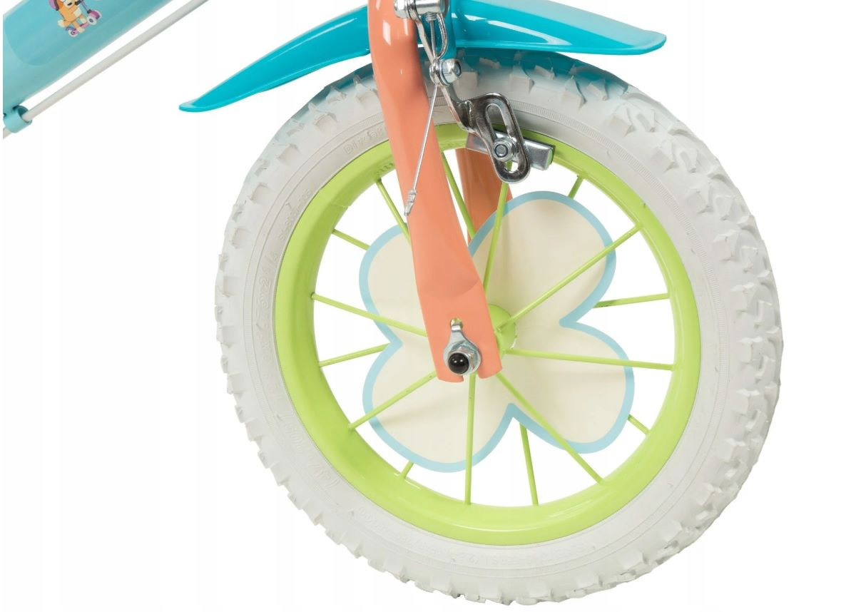 Rower dziecięcy TOIMSA Bluey 12" Błękitno-limonkowy - zdjęcie 11