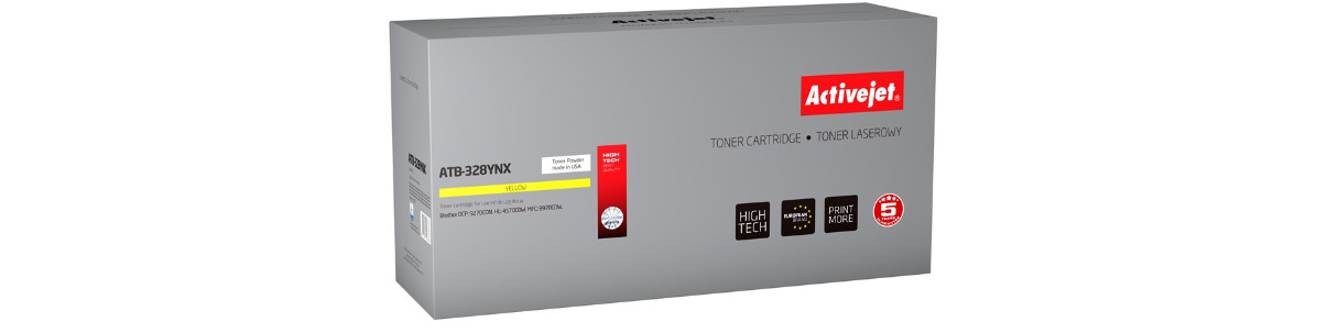 Activejet ATB-328YNX Toner do drukarki Brother, Zamiennik Brother TN-328Y; Supreme; 6000 stron; żółty. - zdjęcie 6