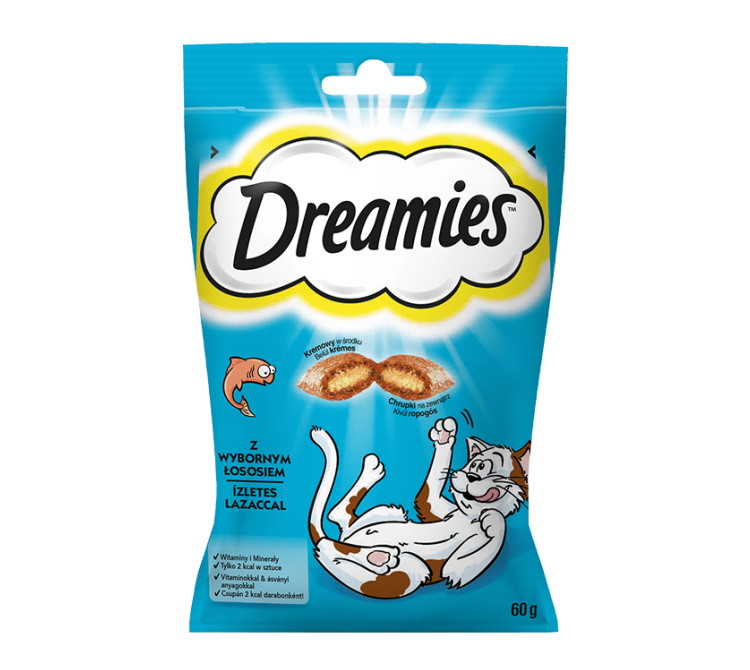 DREAMIES - przysmak dla kota z łososiem 60 g - zdjęcie 1