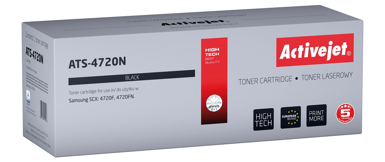 Activejet ATS-4720N Toner do drukarki Samsung, Zamiennik Samsung SCX-4720D5; Supreme; 5000 stron; czarny. - zdjęcie 6