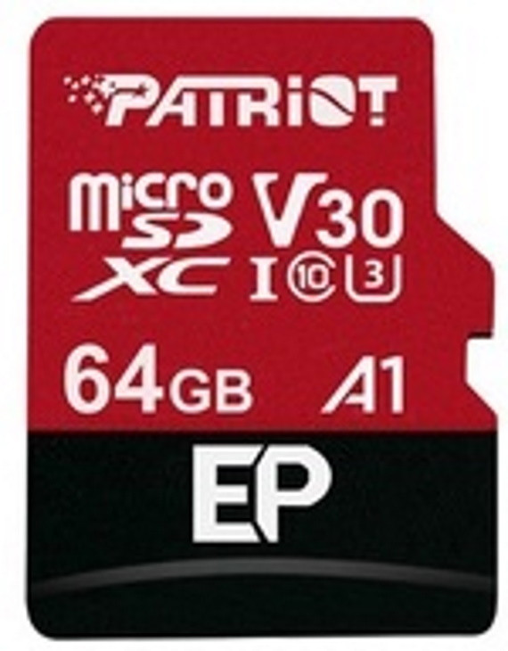 PATRIOT EP PRO micro SDXC 64GB A1 V30 U3 CL10+Adap - zdjęcie 1