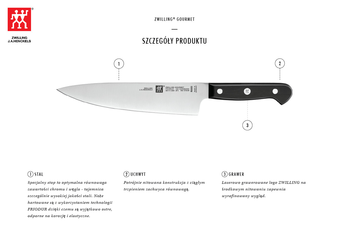 Zestaw noży ZWILLING Gourmet w bloku 36131-002-0 - zdjęcie 1