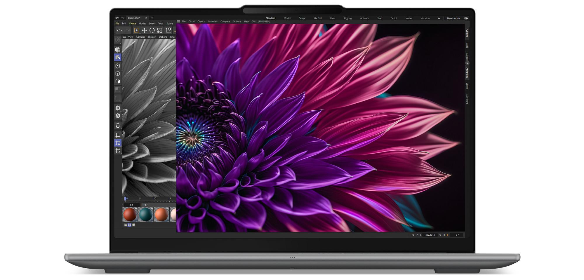 Lenovo Yoga Pro 9 16IMH9 Ultra 7 155H 16" 3.2K Mini LED 1200nits AG 165Hz 16GB LPDDR5x-7467 SSD512 GeForce RTX 4060 8GB Win11 Luna Grey - zdjęcie 1