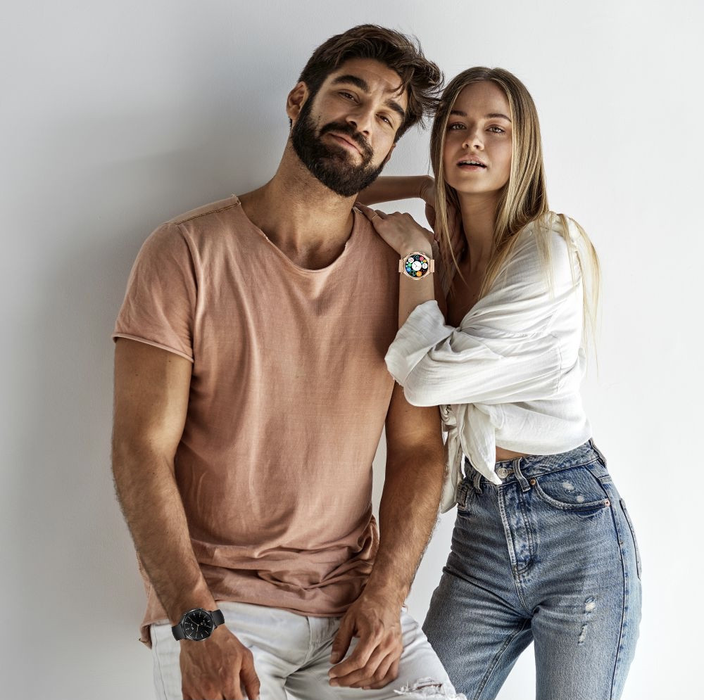 Smartwatch damski Manta Kelly złoty stalowy - zdjęcie 3