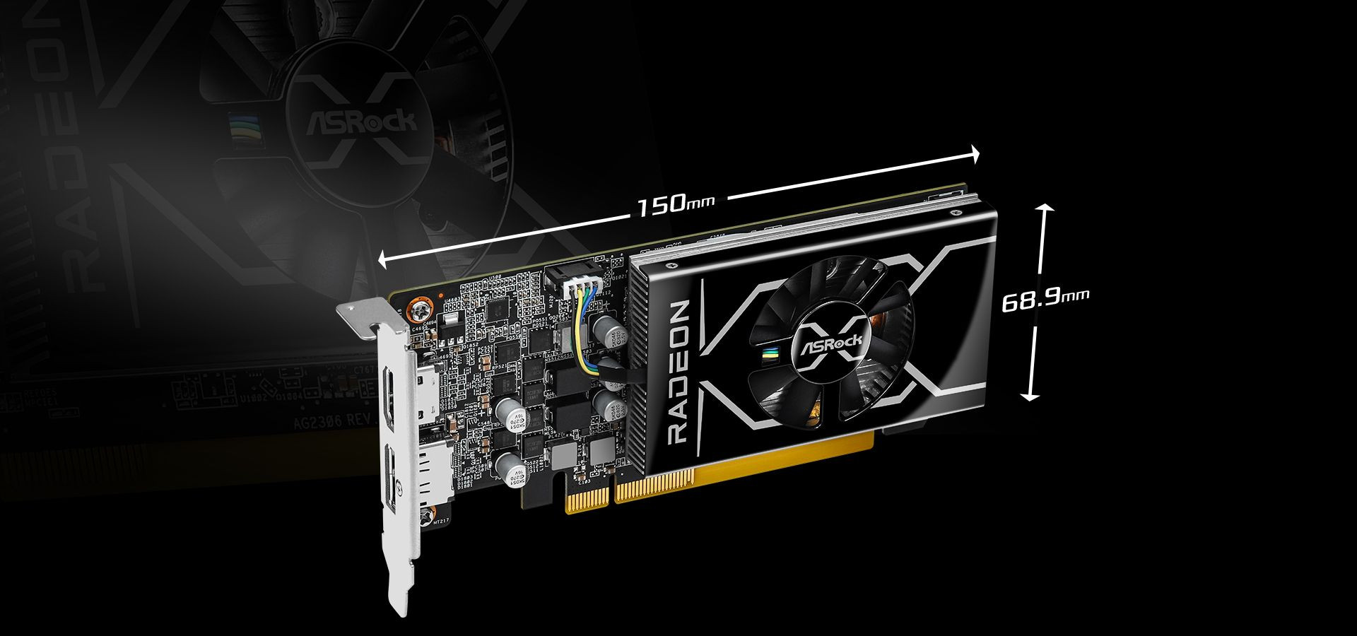 Karta graf. ASROCK RX 6400 LP 4GB - zdjęcie 1