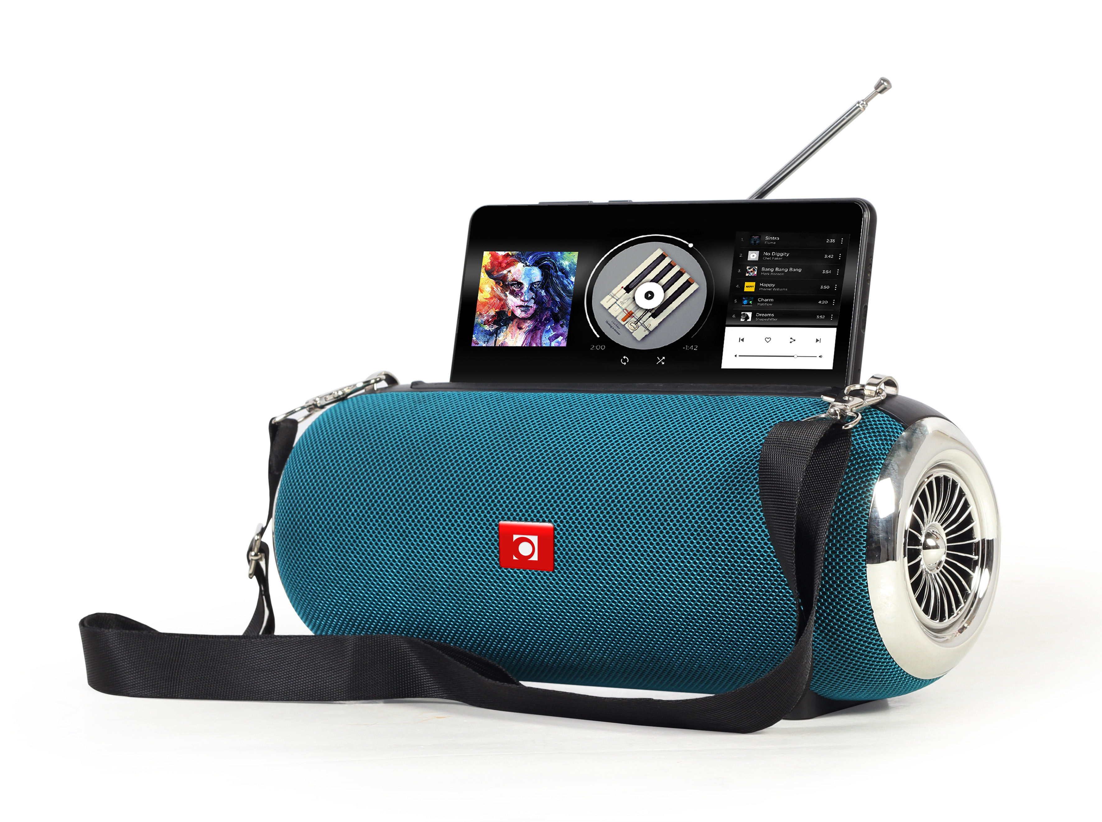 GEMBIRD PRZENOŚNY GŁOŚNIK BLUETOOTH Z RADIEM ZIELO - zdjęcie 2