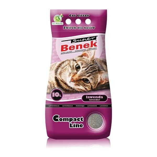CERTECH Super Benek Compact Lawenda - żwirek dla kota zbrylający - 10 l - zdjęcie 1