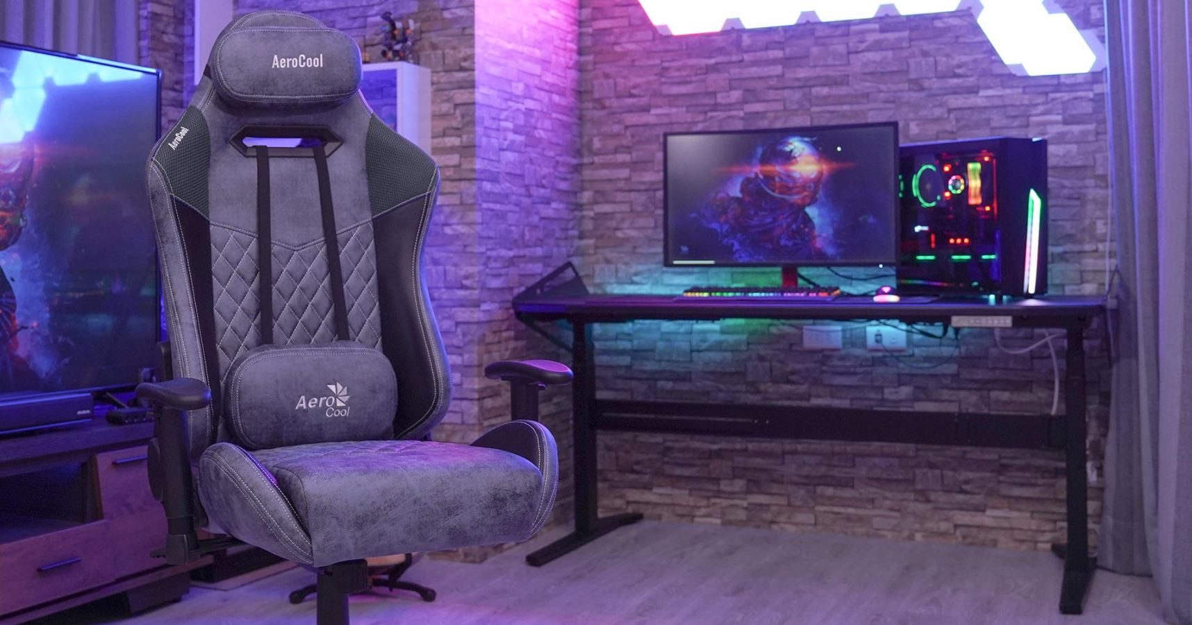 Fotel gamingowy Aerocool AC-280 DUKE czarny - zdjęcie 1
