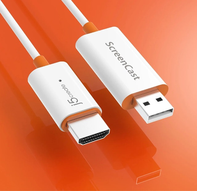 Nadajnik i odbiornik audio/video bezprzewodowy j5create ScreenCast HDMI™ Wireless Display; kolor biały JVAW56-N - zdjęcie 1