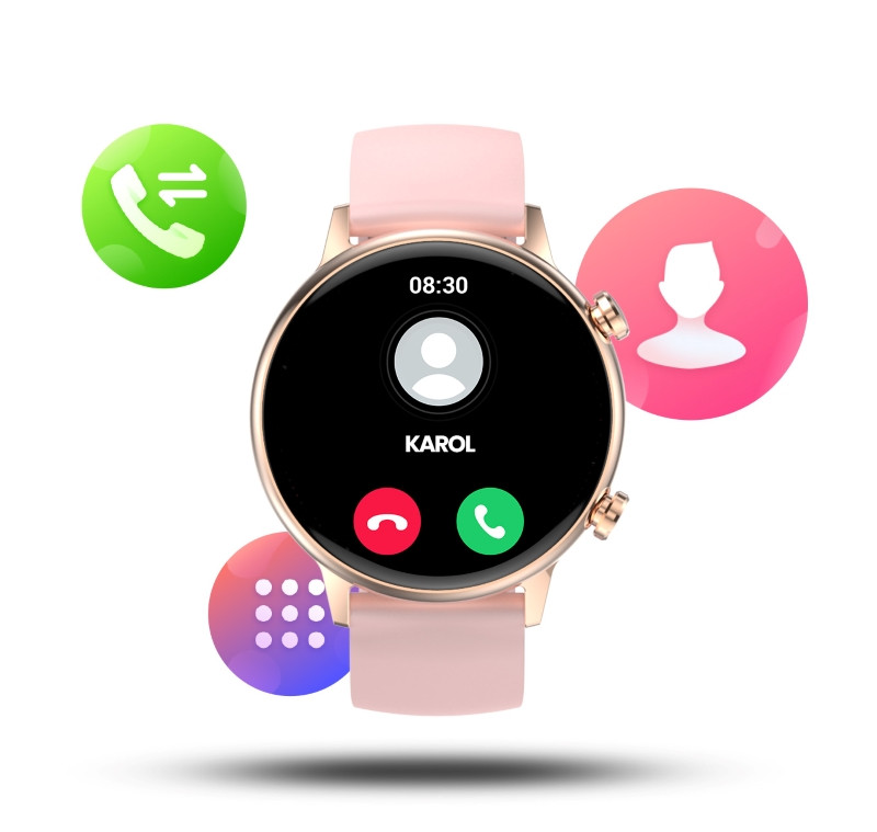 Smartwatch damski Manta Alexa Mini złoty - zdjęcie 3