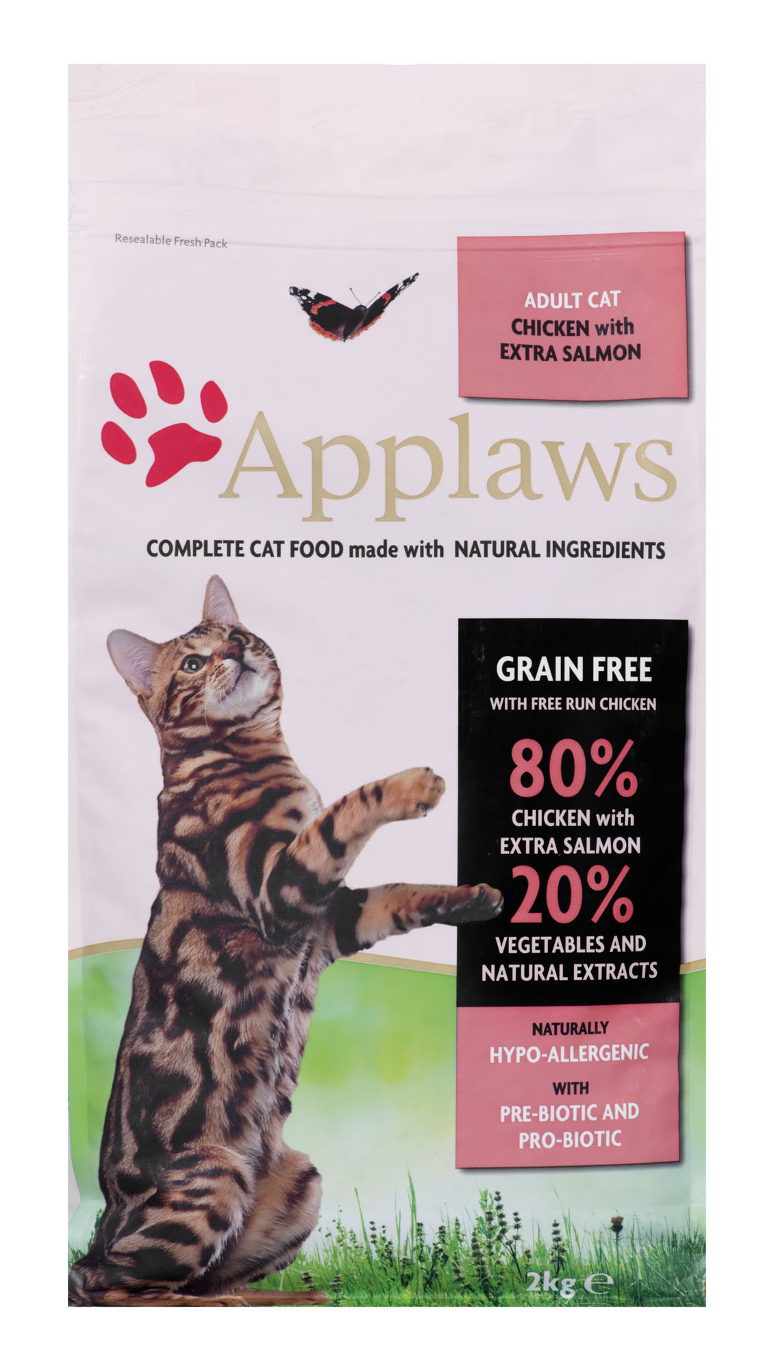 APPLAWS CAT Kurczak i Łosoś - karma dla kotów z wysoką zawartością mięsa - 2kg - zdjęcie 1