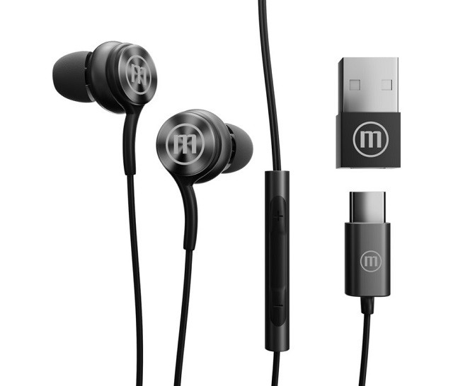 MAXELL XC1 Słuchawki przewodowe USB-C connector czarne - zdjęcie 2