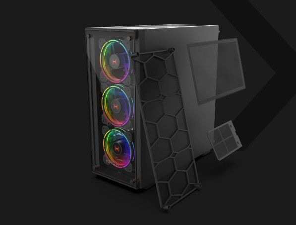 Obudowa KRUX Leda Black (KRX0007) - zdjęcie 3
