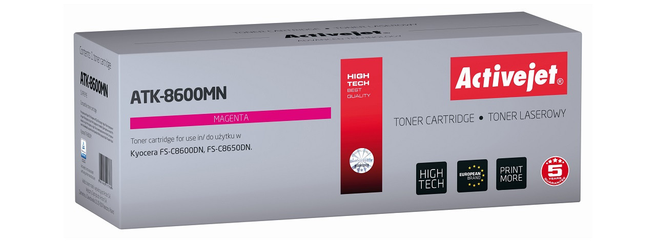 Activejet ATK-8600MN Toner do drukarek Kyocera; Zamiennik Kyocera TK-8600M; Supreme; 20000 stron; purpurowy - zdjęcie 6