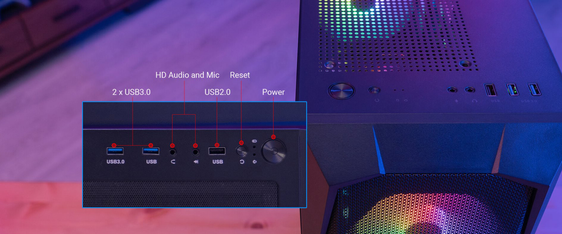 OBUDOWA AEROCOOL PGS FALCON-A-BK-V1 FRGB - zdjęcie 6