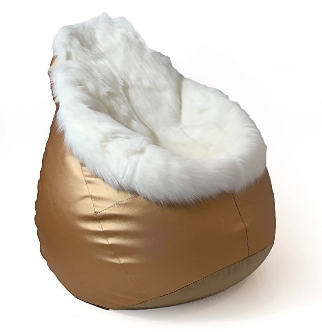 Pufa worek sako GLAMOUR złoty XL 120x80 - zdjęcie 1