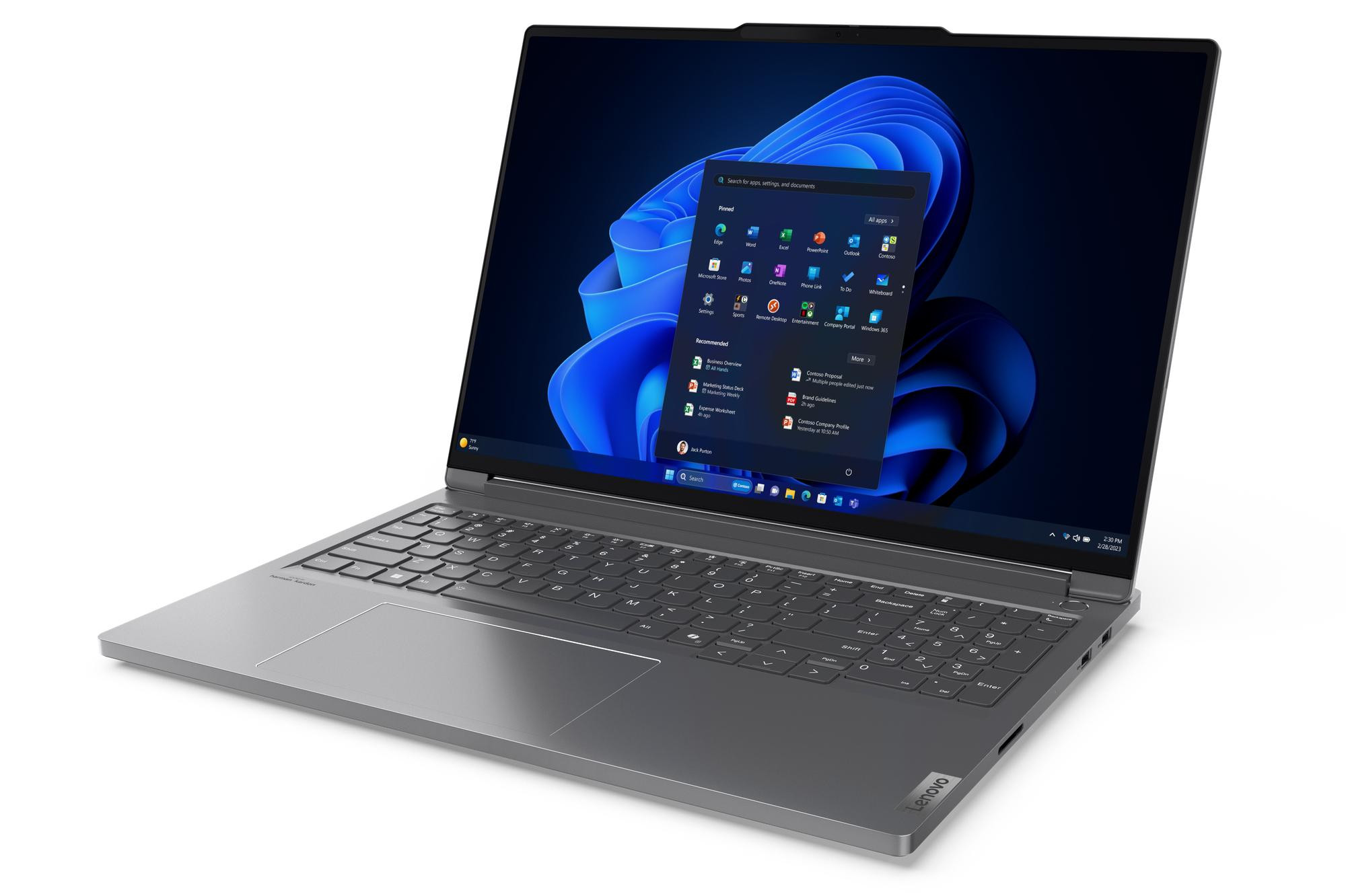 Lenovo ThinkBook 16p G5 IRX i5-14500HX 16.0"WQXGA IPS 400nits AG 16GB DDR5 SSD512 RTX 4050_6GB W11Pro Storm Grey 3Y OnSite - zdjęcie 4