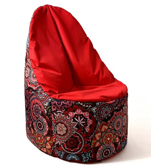 Pufa worek sako MANDALA druk-czerwony XL 120x80 - zdjęcie 1