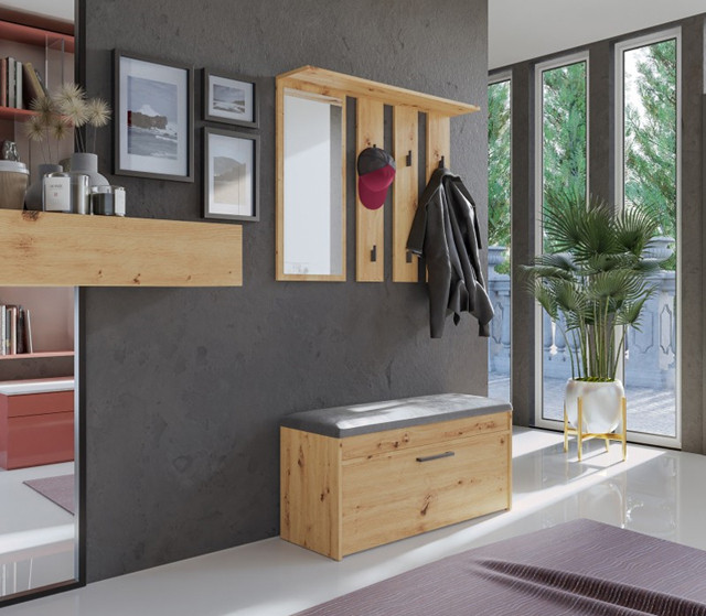 Wieszak + lustro PARMA 100x15xH.81,5 artisan - zdjęcie 1