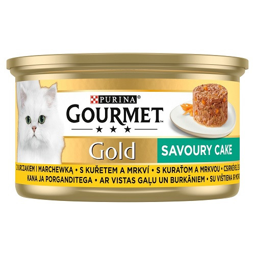 Gourmet Gold Savoury Cake kurczak i marchewka - mokra karma dla kota - 85 g - zdjęcie 1