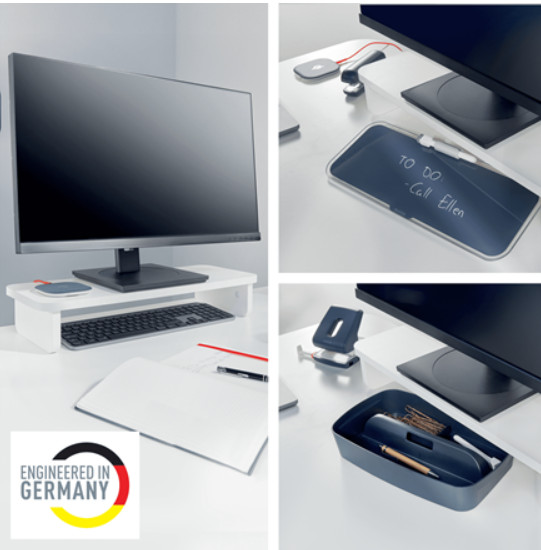 LEITZ Podstawka pod monitor Leitz Ergo, biała - zdjęcie 3