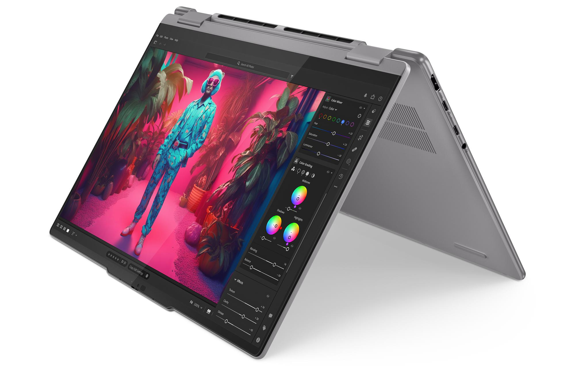 Lenovo Yoga 7 2-in-1 14AHP9 Ryzen 5 8640HS 14" WUXGA OLED 400nits Glossy 60Hz 16GB LPDDR5x-6400 SSD1TB Radeon 760M Graphics Win11Arctic Grey - zdjęcie 4
