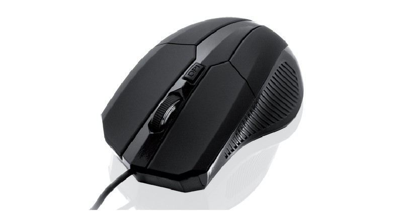 Mysz IBOX i005 LASEROWA PRZEWODOWA, USB IMLAF005 (laserowa+ 1600 DPI+ czarny) - zdjęcie 1