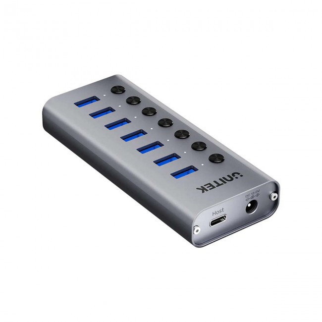 UNITEK HUB USB-A 3.0 7W1, 5GBPS Z PRZEŁĄCZNIKIEM - zdjęcie 1