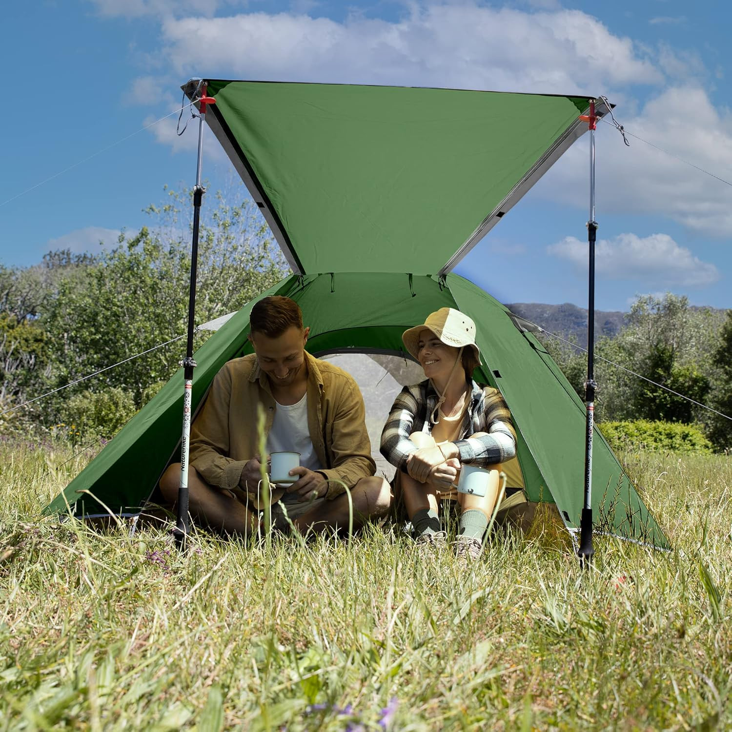 Naturehike Namiot P-Series 4 UV NH18Z044-P-Forest Green - zdjęcie 2
