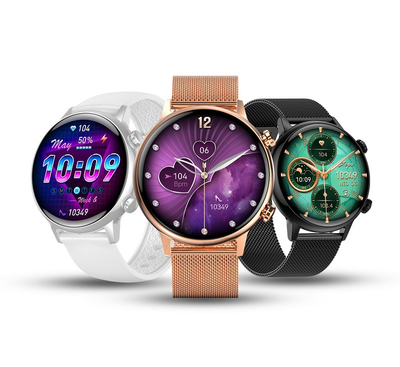 Smartwatch damski Manta Alexa Mini złoty - zdjęcie 1