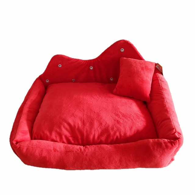 GO GIFT Prince czerwone XXL - legowisko dla zwierząt - 70 x 55 x 12 cm - zdjęcie 1
