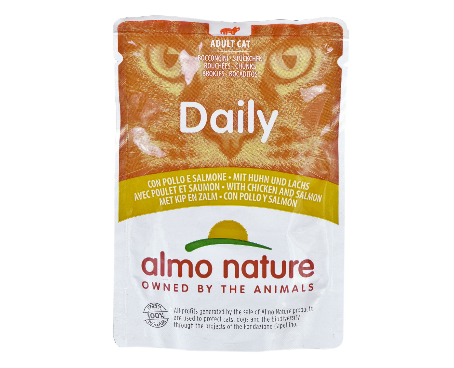 ALMO NATURE Daily Menu Kurczak z łososiem - saszetka 70 g - zdjęcie 1