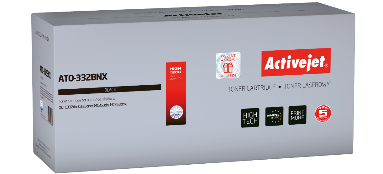Activejet ATO-332BNX Toner do drukarki OKI, Zamiennik OKI 46508712; Supreme; 3500 stron; Czarny. - zdjęcie 6