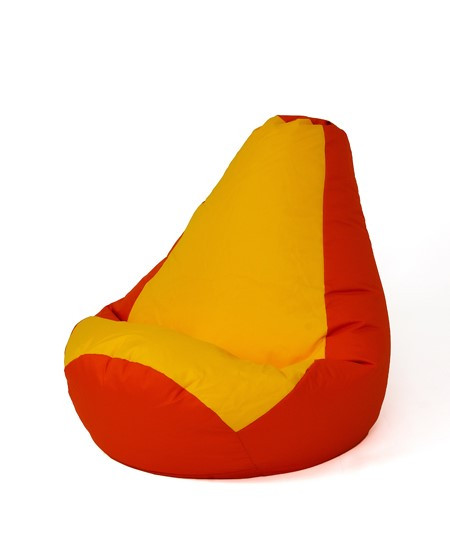 Pufa worek sako GRUSZA czerwony-żółty L 105x80 - zdjęcie 1