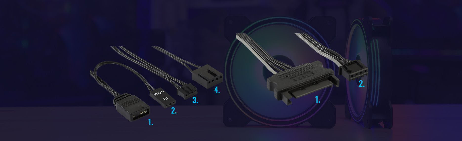 Went.+hub AEROCOOL PGS MIRAGE 12 ARGB PRO (3x120) - zdjęcie 6