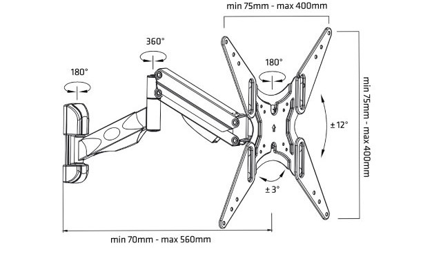 MACLEAN UCHWYT DO MONITORA MC-784 - zdjęcie 2