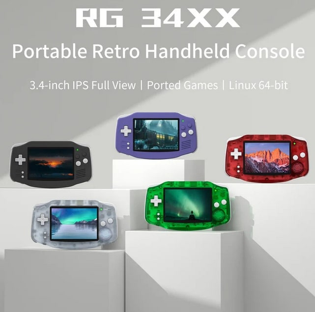 Konsola przenośna dla gier retro ANBERNIC RG34XX Red - zdjęcie 1