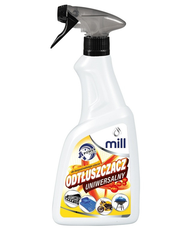 MILL CLEAN odtłuszczacz Uniwersalny Odplamiacz na tłuste plamy. Produkt do odzieży, tworzyw sztucznych. 555 ml. - zdjęcie 1