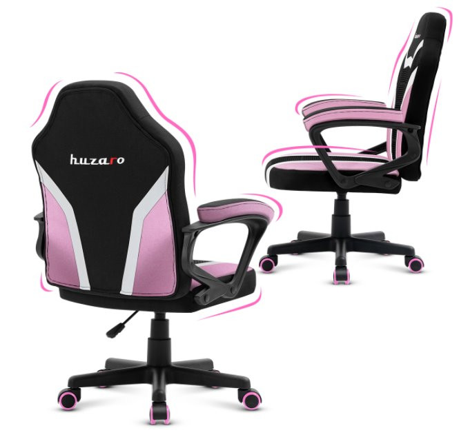 Fotel gamingowy dla dziecka HZ-Ranger 1.0 pink msh - zdjęcie 3