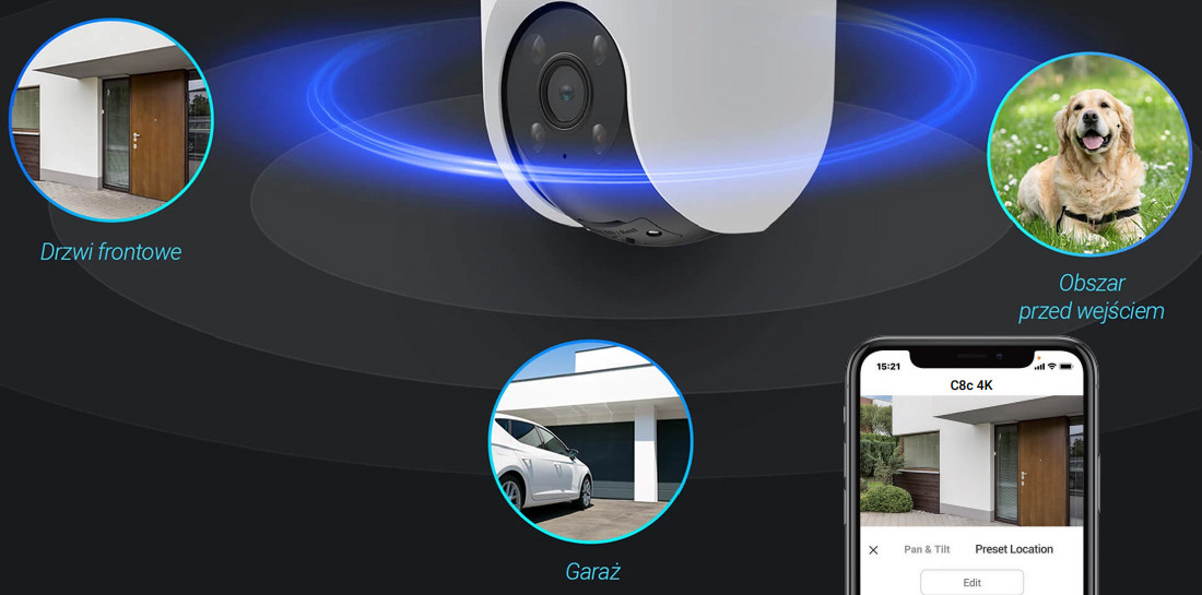 Kamera WIFI EZVIZ C8c 3K (5MP) - zdjęcie 4