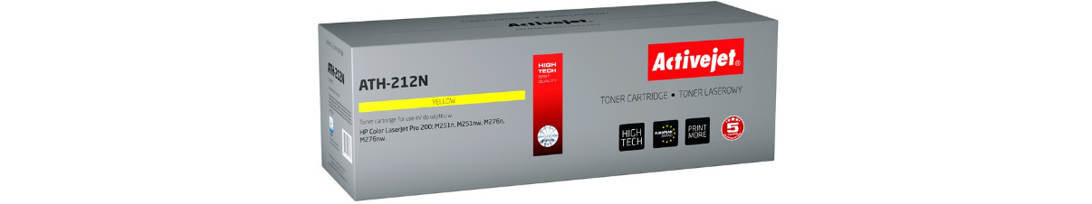 Activejet ATH-212N Toner do drukarek HP, Canon, Zamiennik HP 131A CF212A, Canon CRG-731Y; Supreme; 1800 stron; żółty. - zdjęcie 6