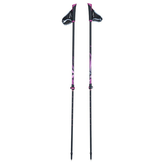 Kije Viking Uppsala Nordic Walking 83–135 cm czarno/fioletowe - zdjęcie 1