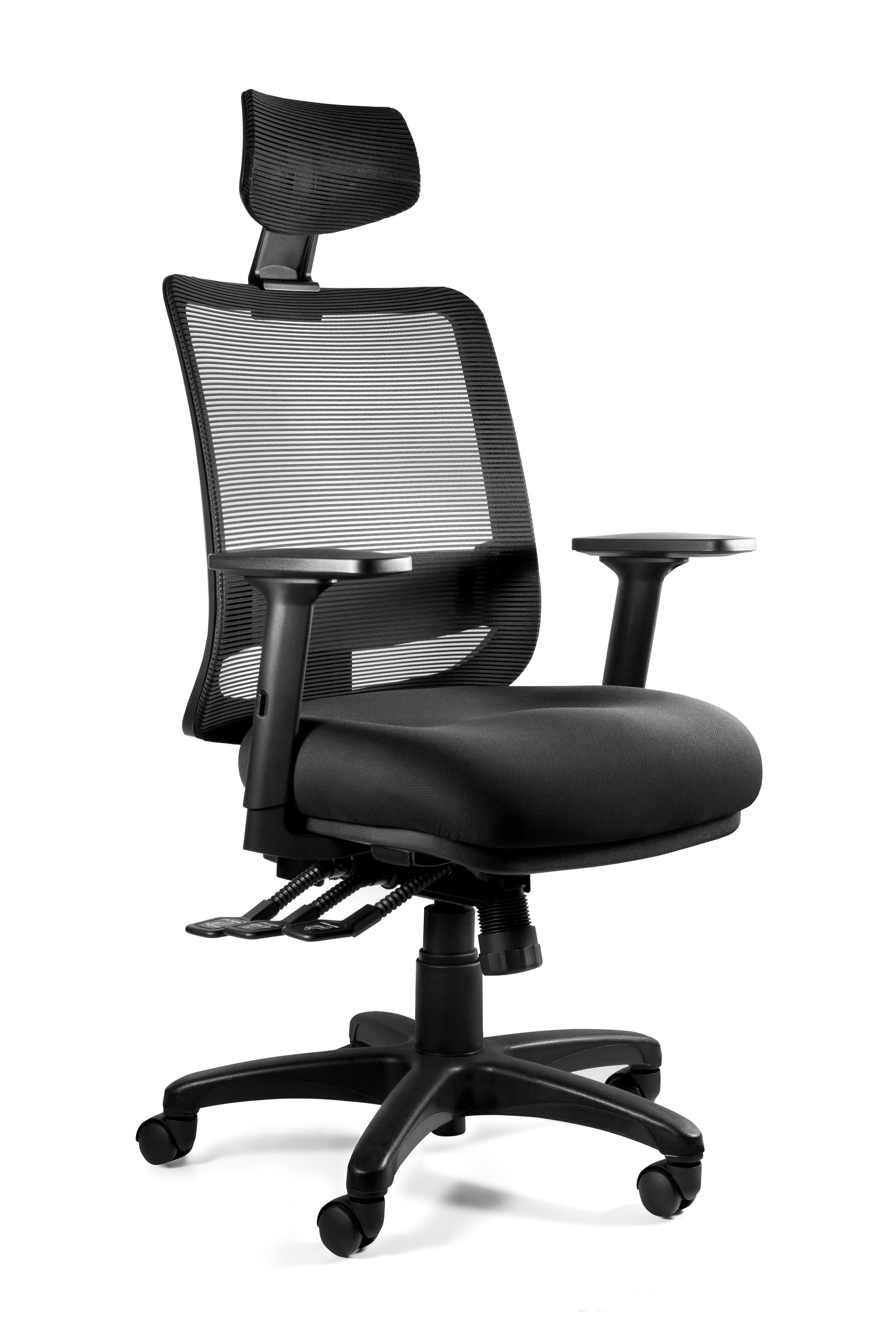 Ergonomiczny fotel biurowy SAGA PLUS czarny - zdjęcie 5