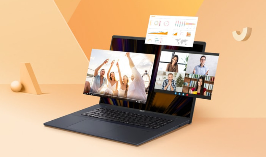 ASUS Vivobook 18 M1807HA-S8027 Ryzen 7 260 18.4" WUXGA IPS-level 144Hz 300nits AG 16GB DDR5 SSD512 Radeon 780M WLAN+BT Cam1080p 70WHrs NoOS Quiet Blue - zdjęcie 2