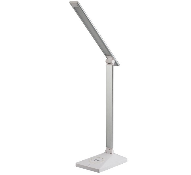 Nowoczesna lampka na biurko LED Activejet PULSAR 2 biała z funkcją szybkiego ładowana bezprzewodowego urządzeń - zdjęcie 1