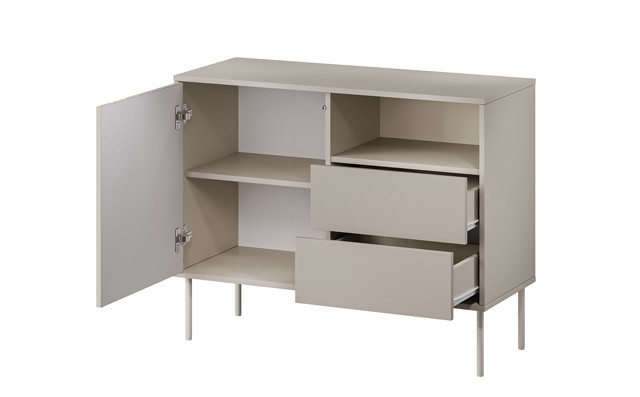 Komoda 1D2S TRESSE 100x40x75 kaszmir mat - zdjęcie 3