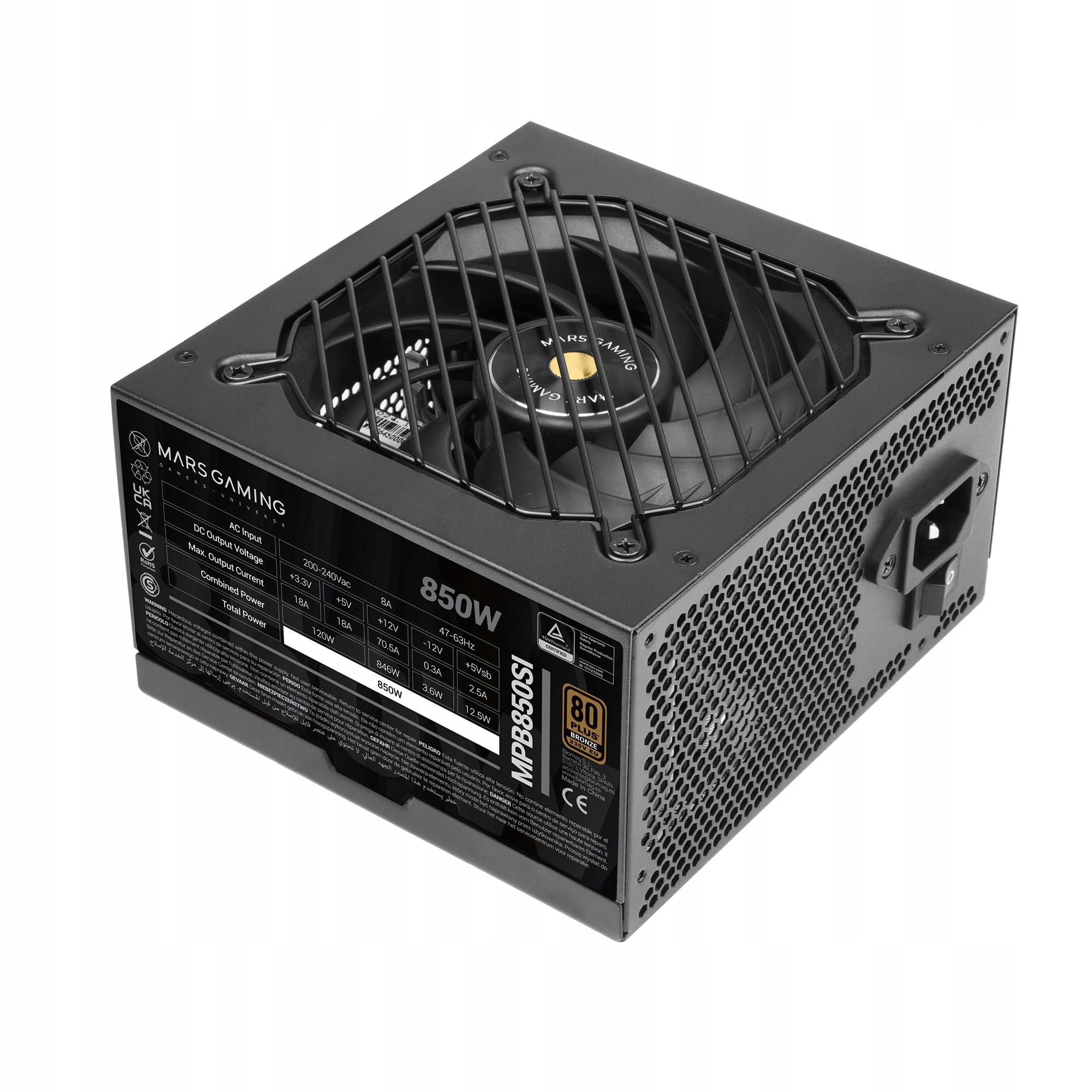TACENS MARS MPB850SI 850W DC-DC, 80PLUS BRONZE - zasilacz/PSU (TACMARS-MPB850SI) - zdjęcie 3