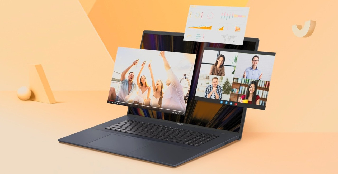 ASUS Vivobook 18 M1807HA-S8026W Ryzen 7 260 18.4"WUXGA IPS-level 144Hz 300nits AG 16GB DDR5 SSD512 Radeon Graphics WLAN+BT Cam720p 70WHrs Win11 Quiet Blue - zdjęcie 2