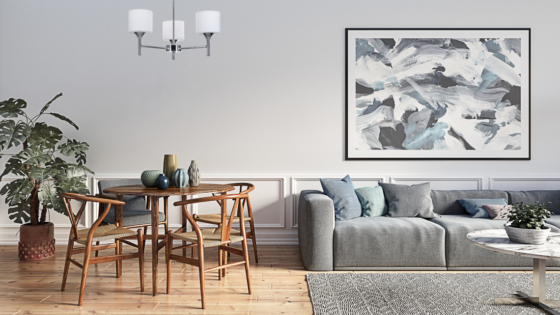 Żyrandol klasyczna lampa sufitowa wisząca Activejet MIRA Chrom potrójna 3xE27 do salonu - zdjęcie 1