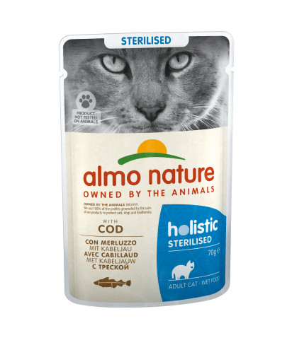 ALMO NATURE Functional Sterilised z dorszem - mokra karma dla kotów wysterylizowanych - 70g - zdjęcie 1